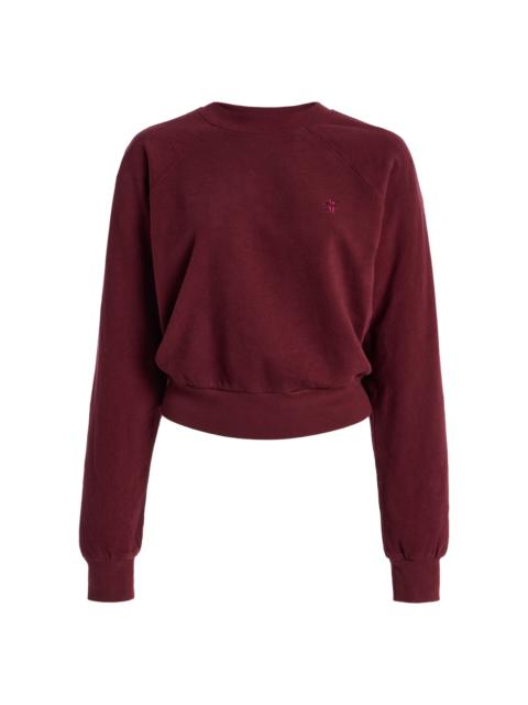 Shrunken Cotton Sweatshirt burgundy