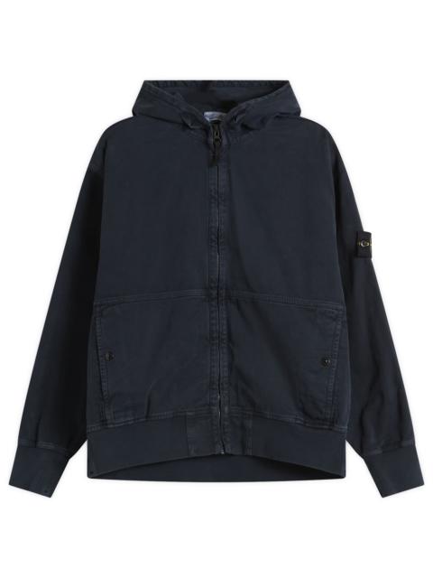 Stone Island Panama Cotton Old Effect Hooded Jacket