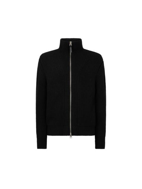 WOOL MOHAIR ZIP THROUGH