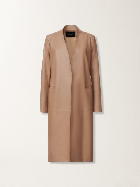 Long nappa leather jacket