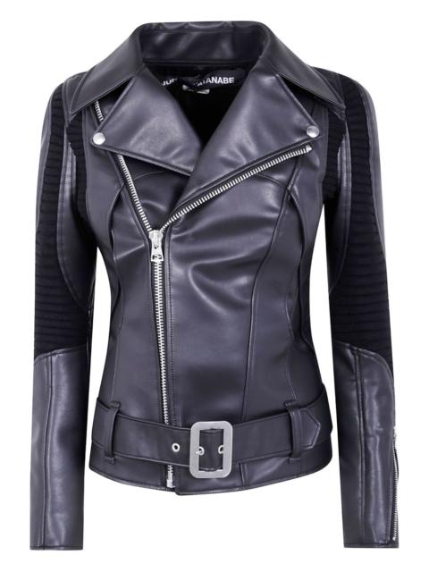 buckle-detail biker jacket