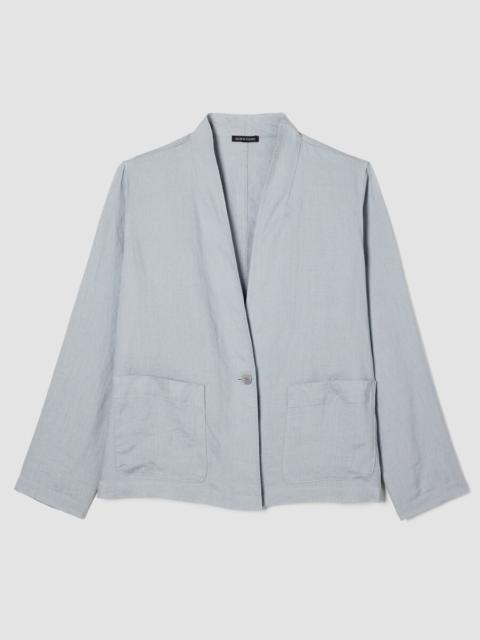 Organic Linen High Collar Jacket