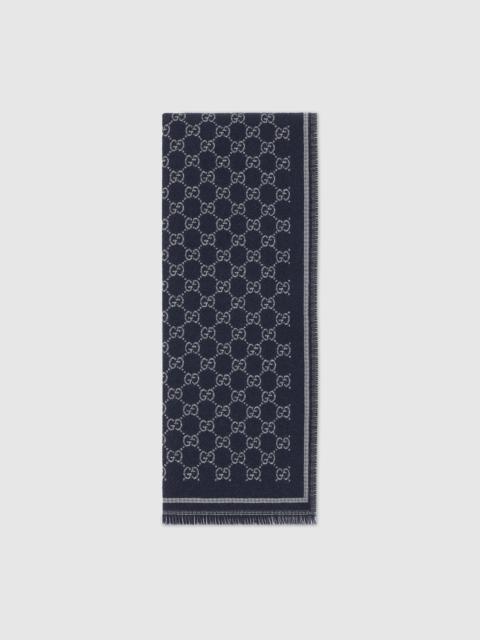 GG wool jacquard scarf