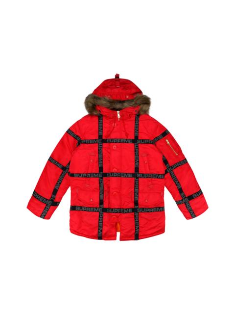 Supreme Logo Tape N-3B Parka Red