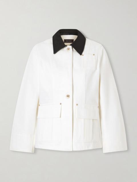 Echo Leather-trimmed Organic Denim Jacket