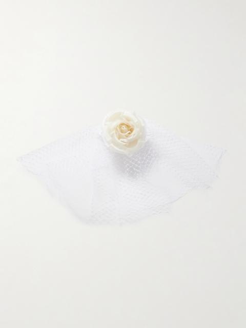 Embellished Silk-tulle Veil