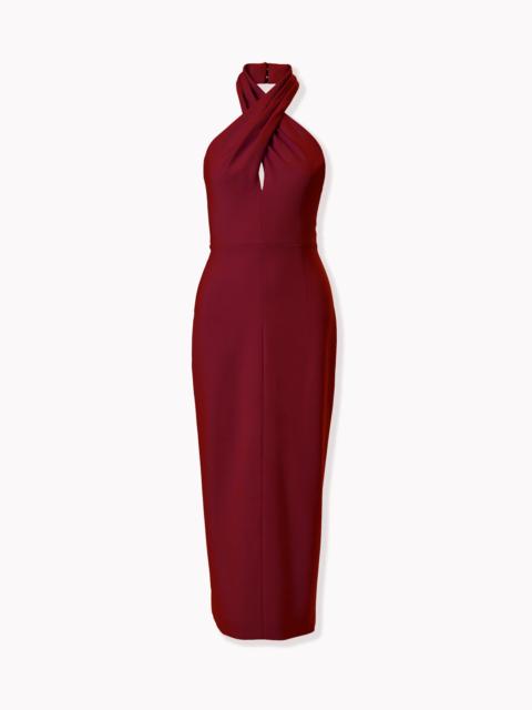 Twisted Halterneck Midi Dress
