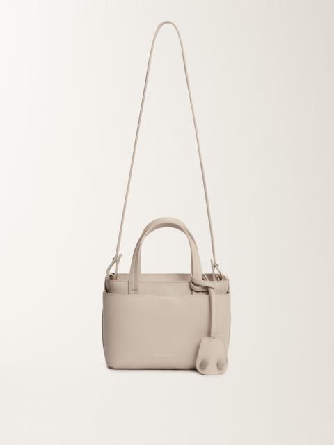 Medium grained leather handbag