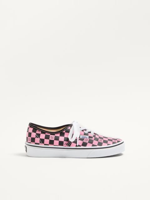VALENTINO GARAVANI AND VANS LOW-TOP TRAINER IN FABRIC WITH VLOGO CHECKERBOARD PRINT