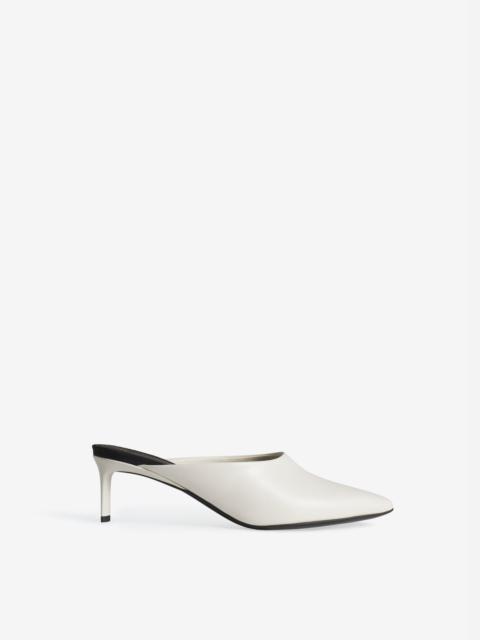 Pointed Toe Mule in Calf Skin Leather
