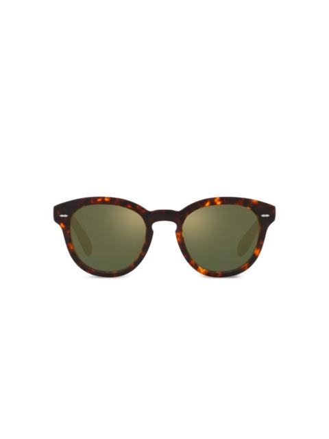 tortoiseshell round sunglasses