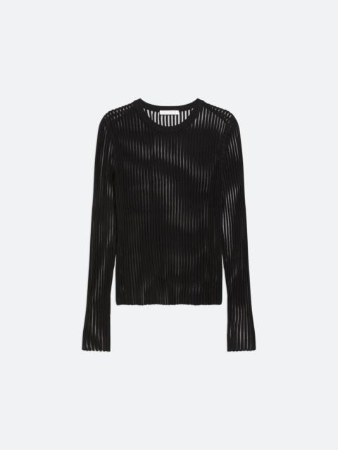 SPACED SHEER CREWNECK