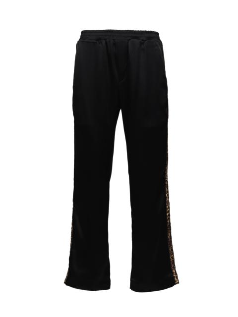 CHEETAH STRIPE TRACK PANTS / BLK CHEETAH