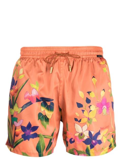 floral-print swim shorts