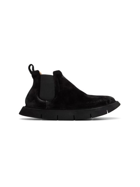 Black Intagliata Leather Chelsea Boots