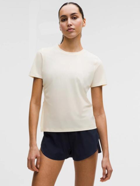 Side-Ruched Running Short-Sleeve Shirt