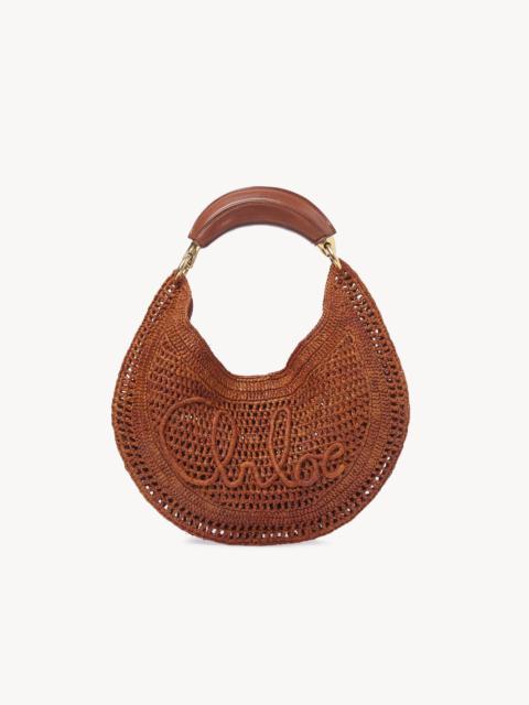 SUMMER BANANA HOBO BAG IN RAFFIA