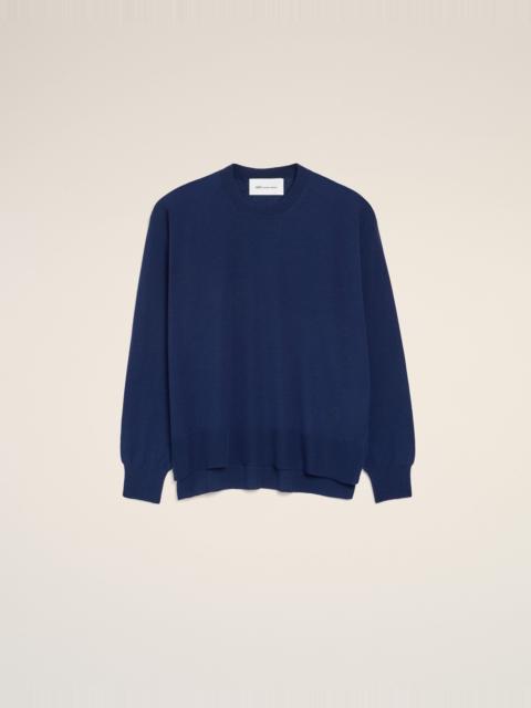 BLEU THIN WOOL CREWNECK AMI DE COEUR SWEATER