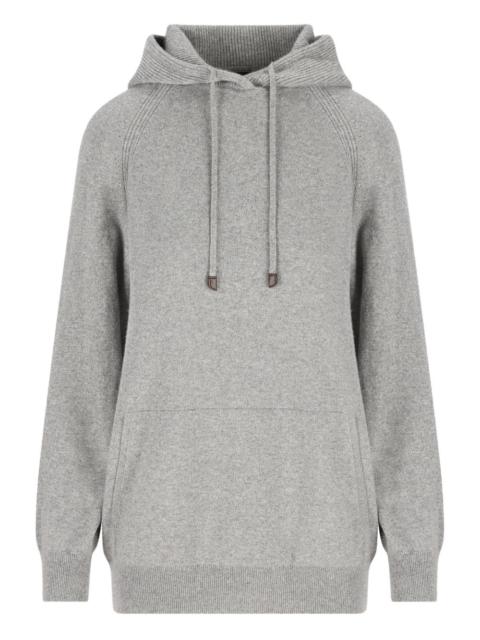 Merano ribbed-detailed hoodie