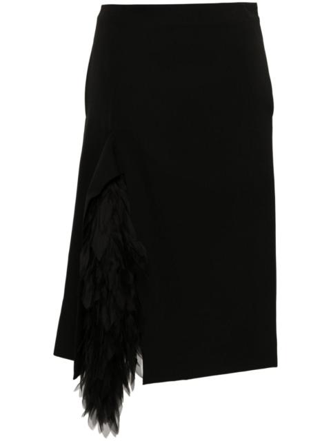 appliquÃ©-detailed midi skirt