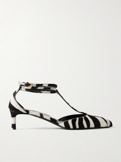 Mia Zebra-print Calf Hair Pumps