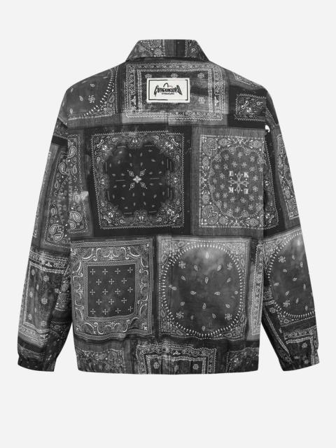 Allover Paisley Print Oversized Coach Jacket