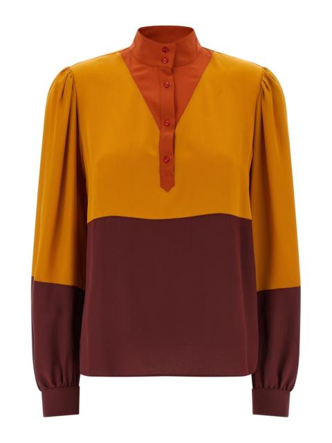 Color-block blouse