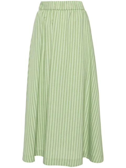 Marla striped midi skirt