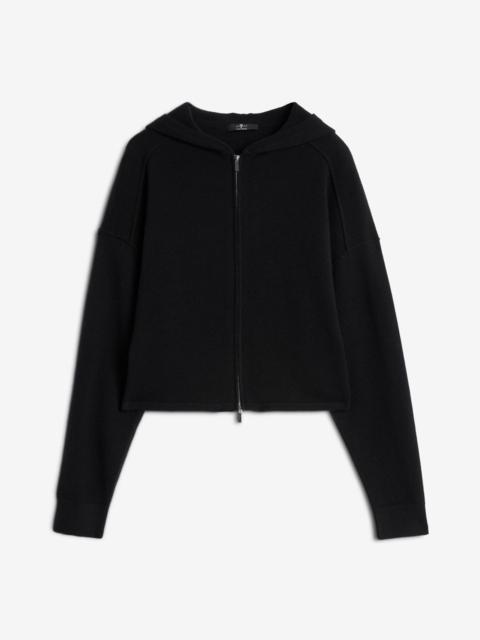 Cashmere Zipper Hoodie in Coal
