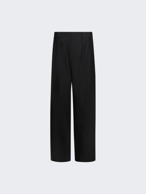 Double Pleated Tailored Trousers Black
