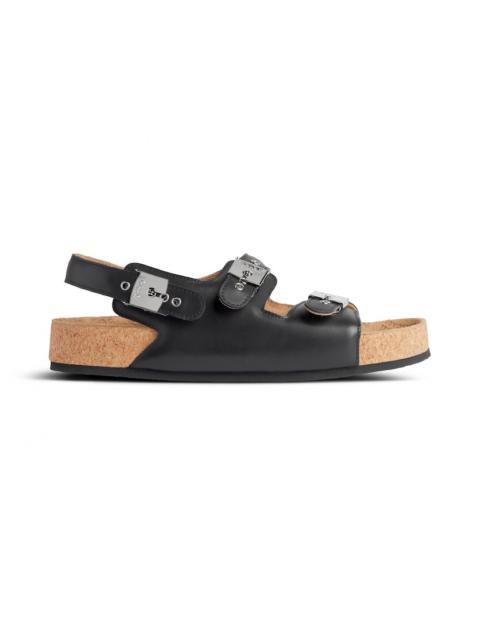 Women's Balenciaga I Scholl Flat Sandal in Black