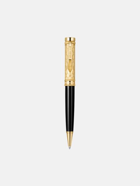 Roberto Cavalli Ballpoint Pen, Gold Color & Black Lacquer