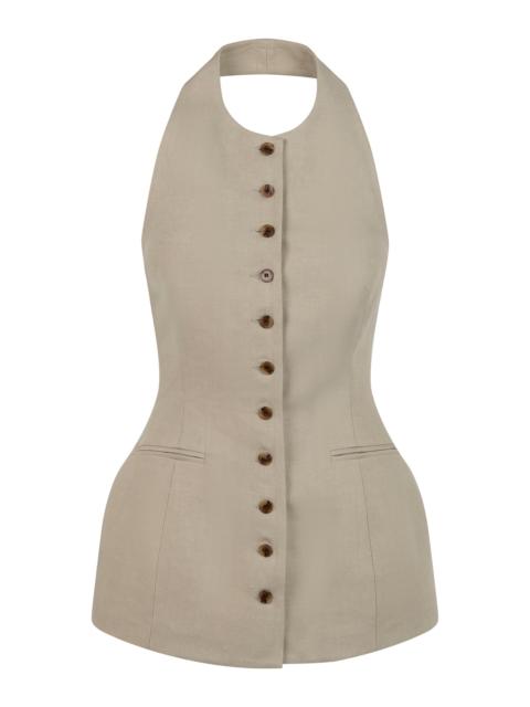 Lupita Linen Top green