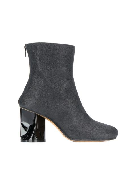 crushed heel ankle boots