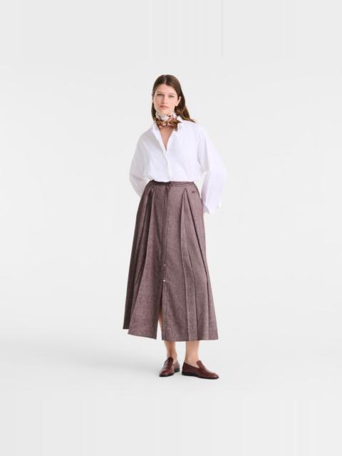 Midi skirt Burgundy - Linen