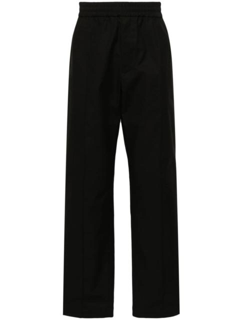 V-detail straight-leg trousers