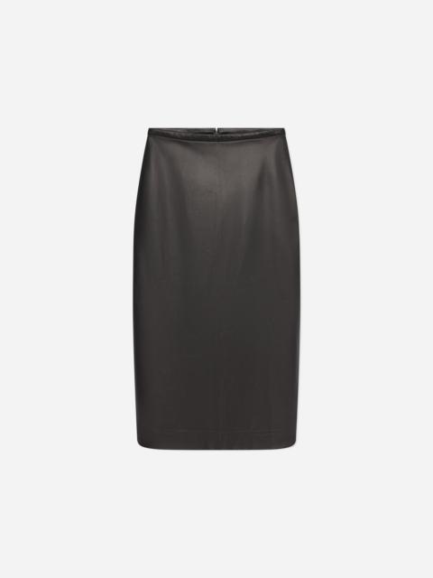 Midi Pencil Skirt in Leather