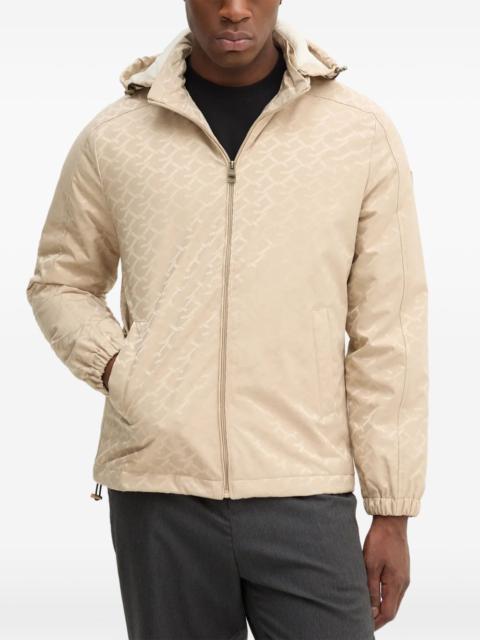 hooded patterned jacket