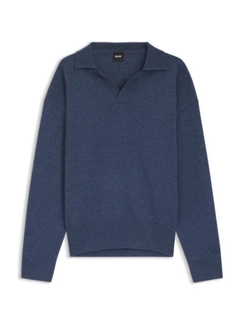 JOHNNY-COLLAR SWEATER IN VIRGIN WOOL