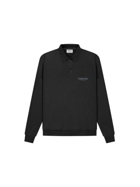Fear of God Essentials Long Sleeve French Terry Polo Black