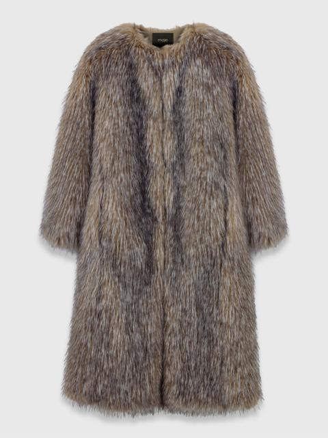 Long faux fur coat