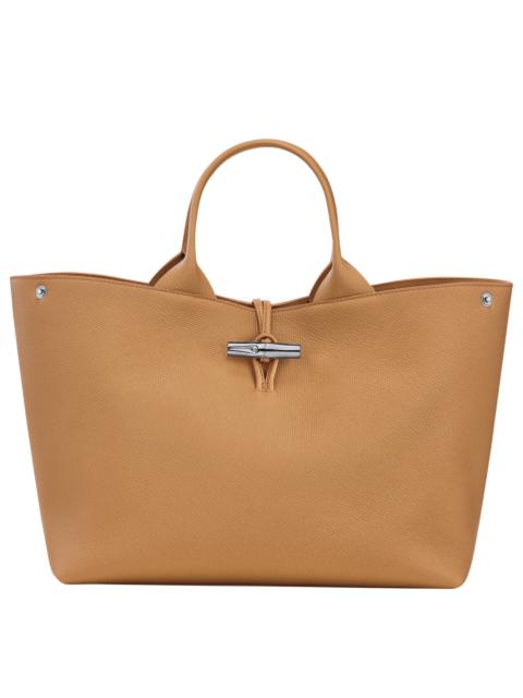 Le Roseau L Handbag Walnut - Leather