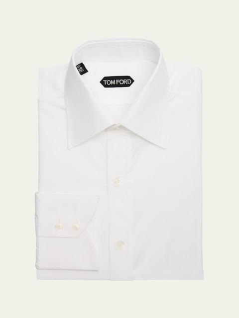 Men's Cotton Point-Collar Dress Shirt