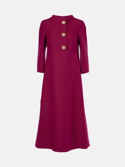 Embellished Crepe Couture midi dress