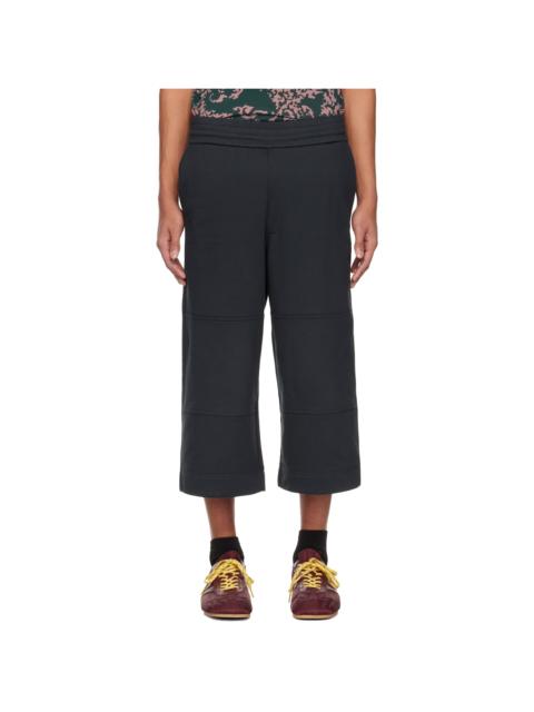 Black Loose Cotton Shorts