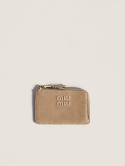 Nappa leather envelope card holder
