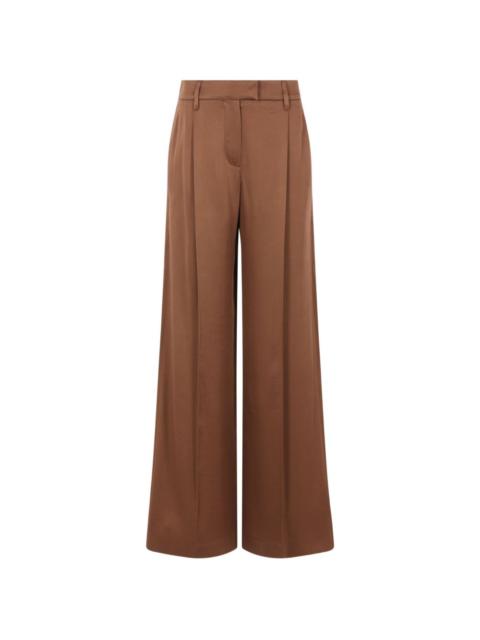 pleated wide-leg trousers