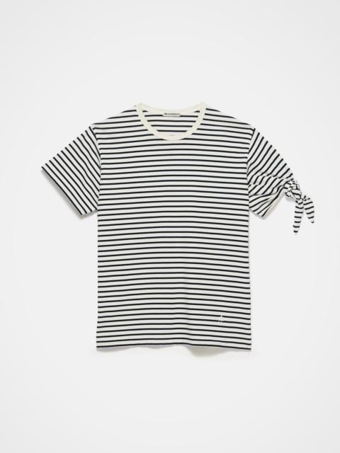 MENS SLEEVE KNOT T-SHIRT IN ECRU& NAVY
