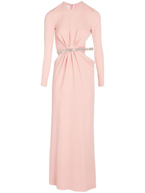 rhinestone embellished long dress