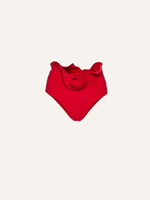 Sculpted waist swim bottom in red